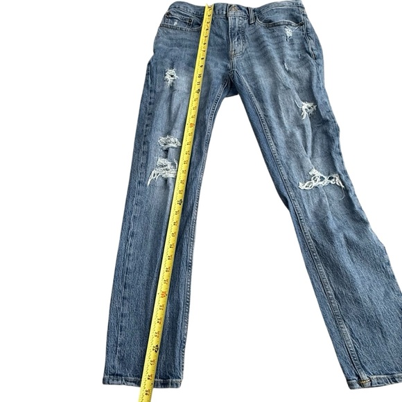 Old Navy Skinny Built-In Flex Blue Men’s Jeans 32x32 Pants Distressed - Picture 9 of 13